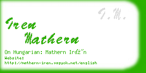 iren mathern business card